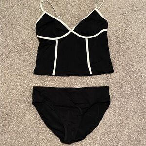 Shape FX Classic Black and White Tankini,  12